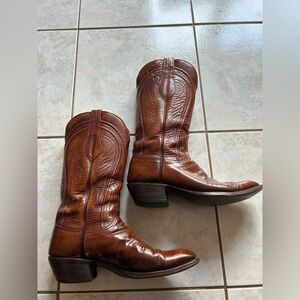 Lucchese San Antonio Leather Cowboy Boots
